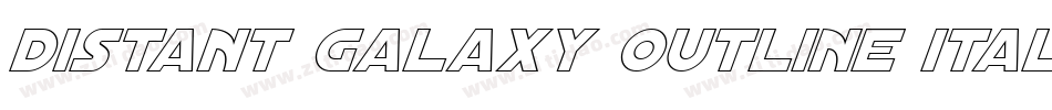 Distant Galaxy Outline Italic字体转换
